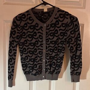 Stylish Black and Gray H&M Women's Bow Sweater